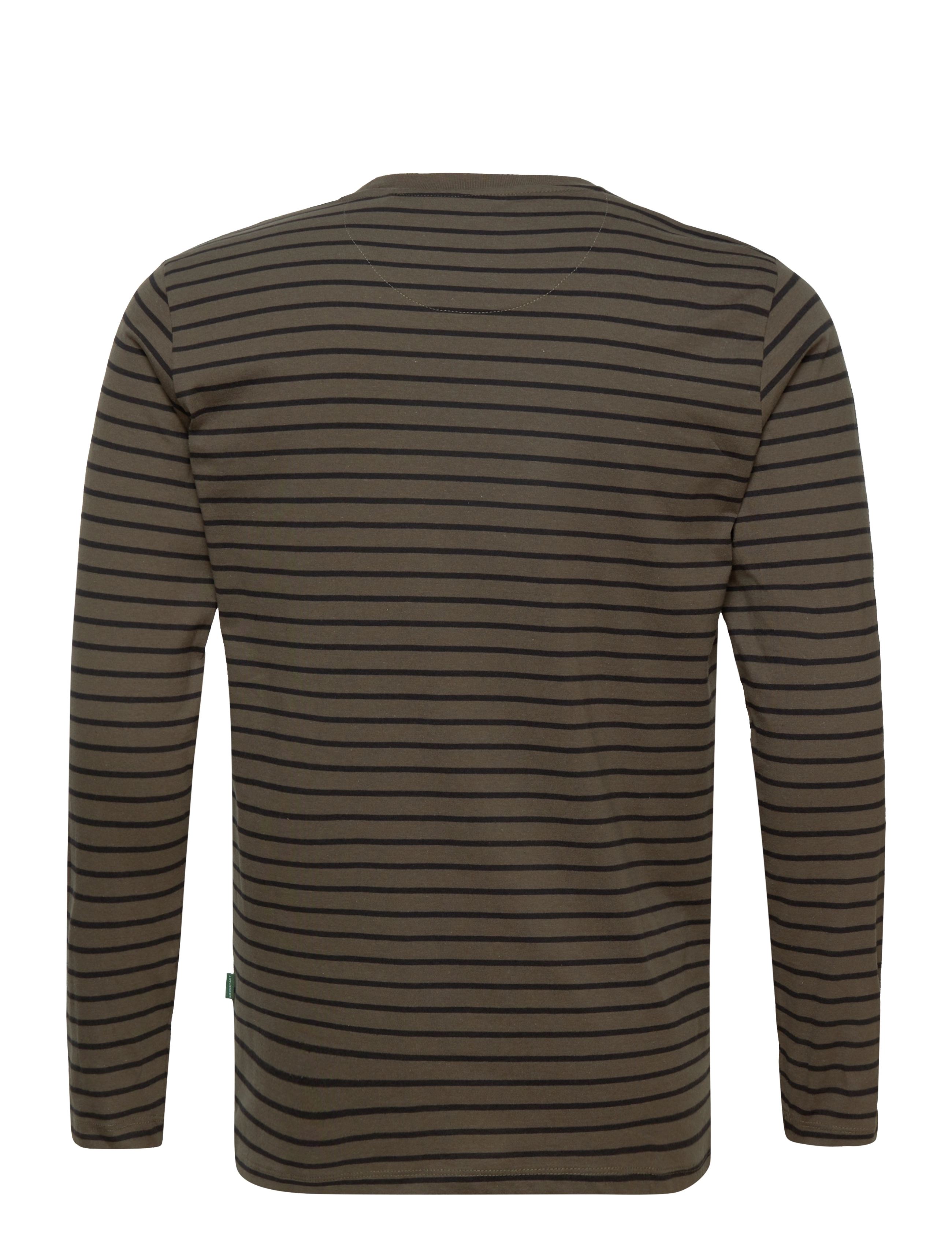 Kronstadt - Timmi Organic/Recycled L/S stripe tee - army / black - 1