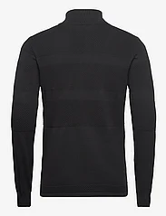 Kronstadt - Hannes half zip cotton knit - džemperi ar daļēju rāvējslēdzēja aizdari - black - 1