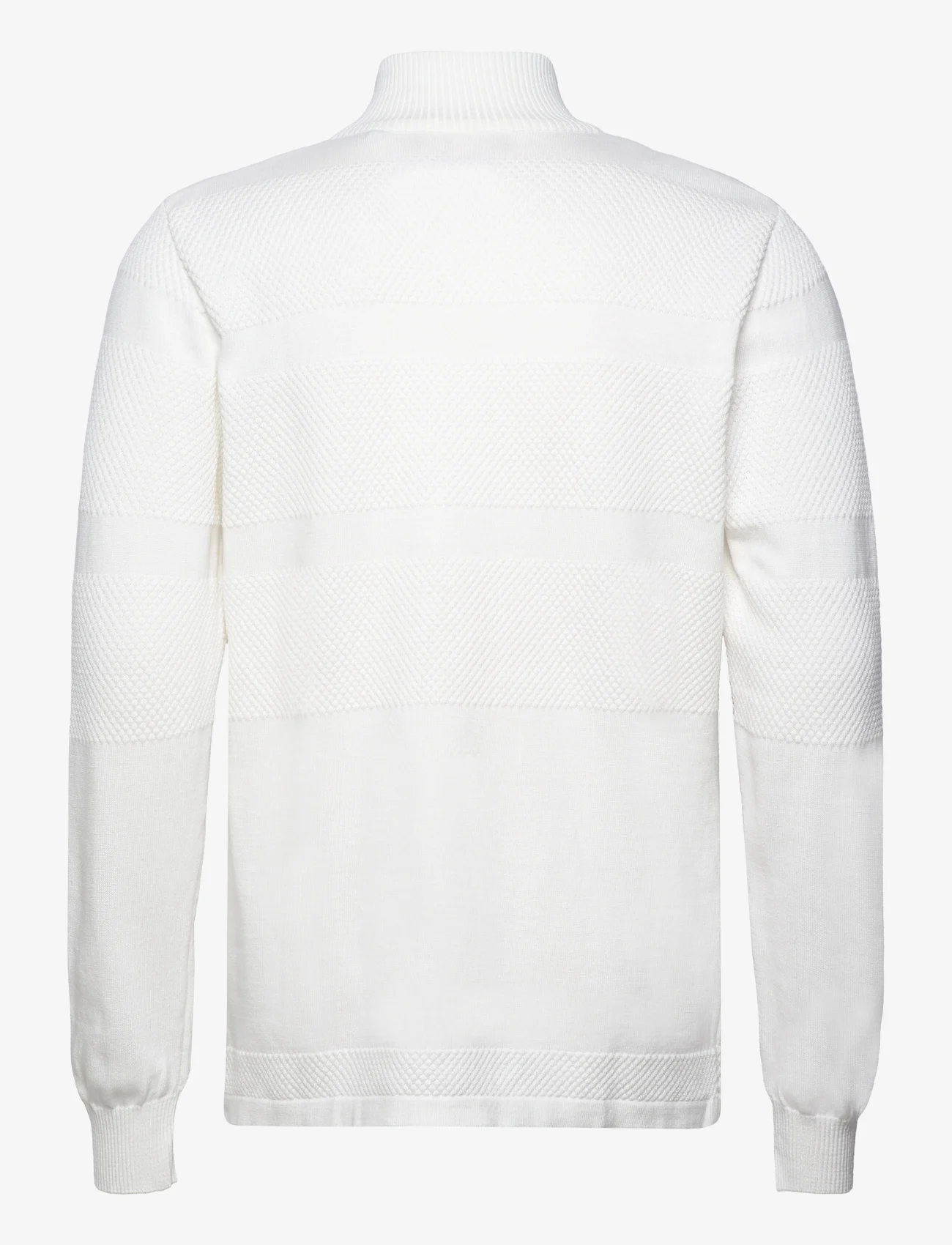 Kronstadt - Hannes half zip cotton knit - džemperiai su trumpu užtrauktuku - off white - 1