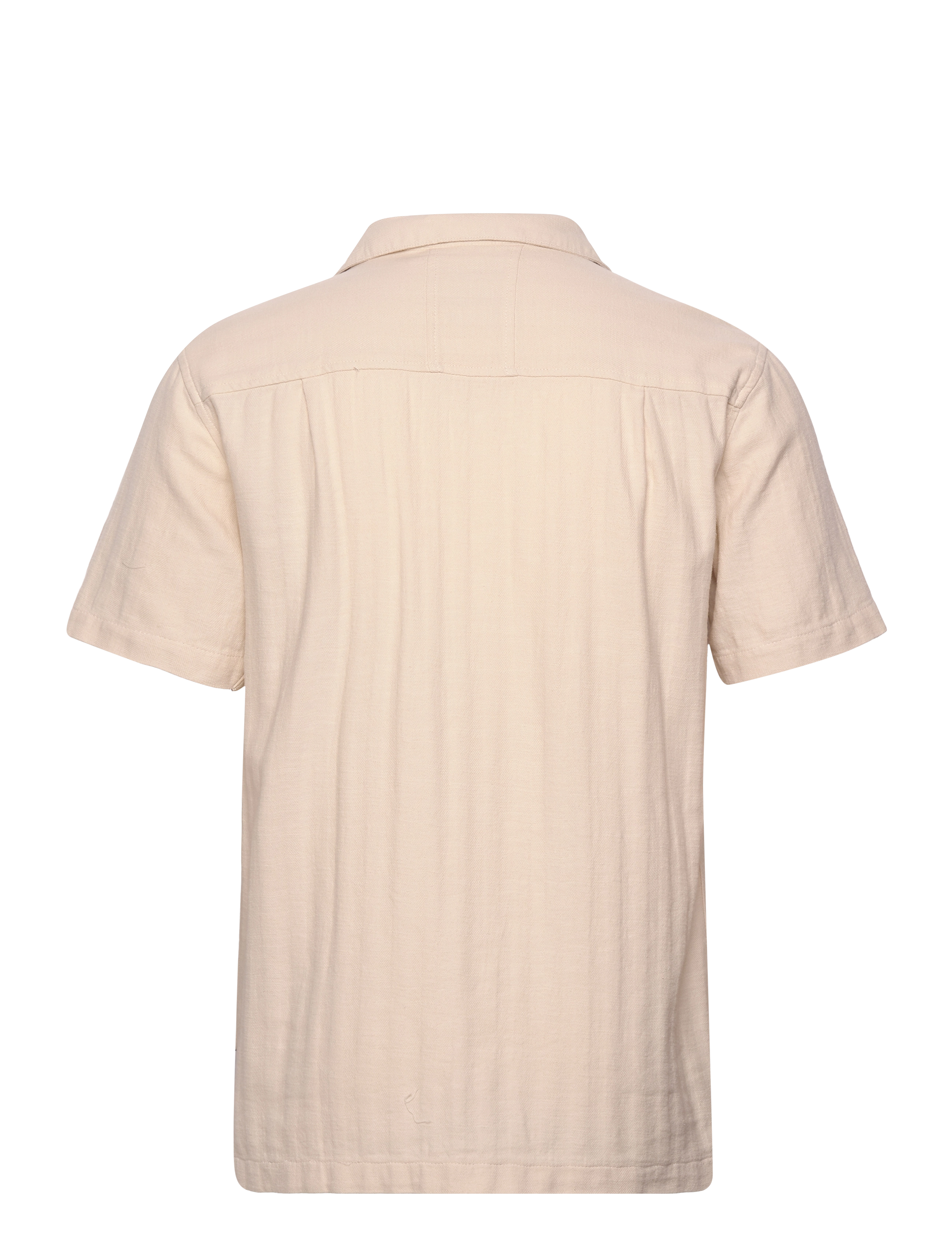 Kronstadt - Ramon Cuba herringbone S/S shirt - off white - 1