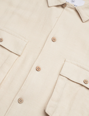 Kronstadt - Ramon Cuba herringbone S/S shirt - laveste priser - off white - 3