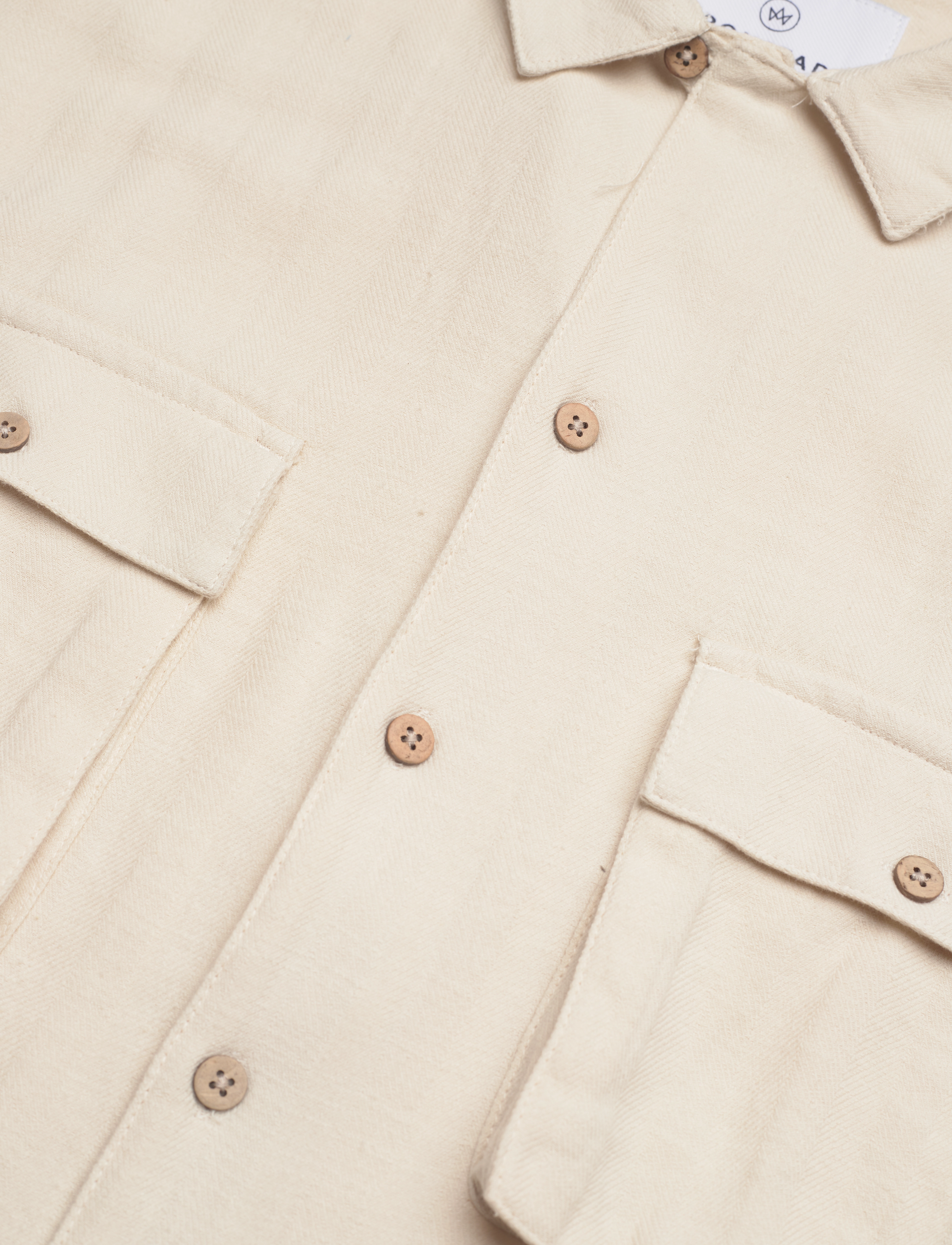 Kronstadt - Ramon Cuba herringbone S/S shirt - off white - 3