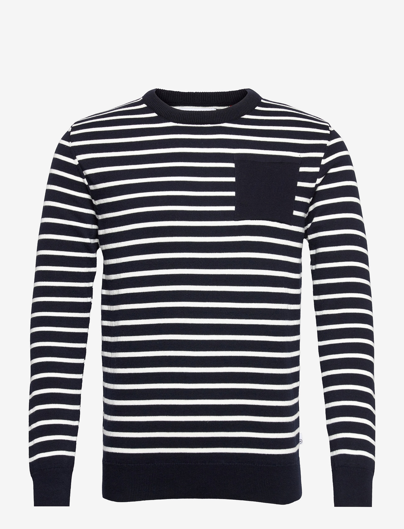 Kronstadt - Nelson Cotton striped knit - navy/white - 0