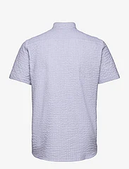 Kronstadt - Johan seersucker S/S shirt - basic overhemden - navy/white - 1