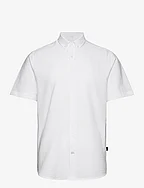 Johan seersucker S/S shirt - WHITE/WHITE