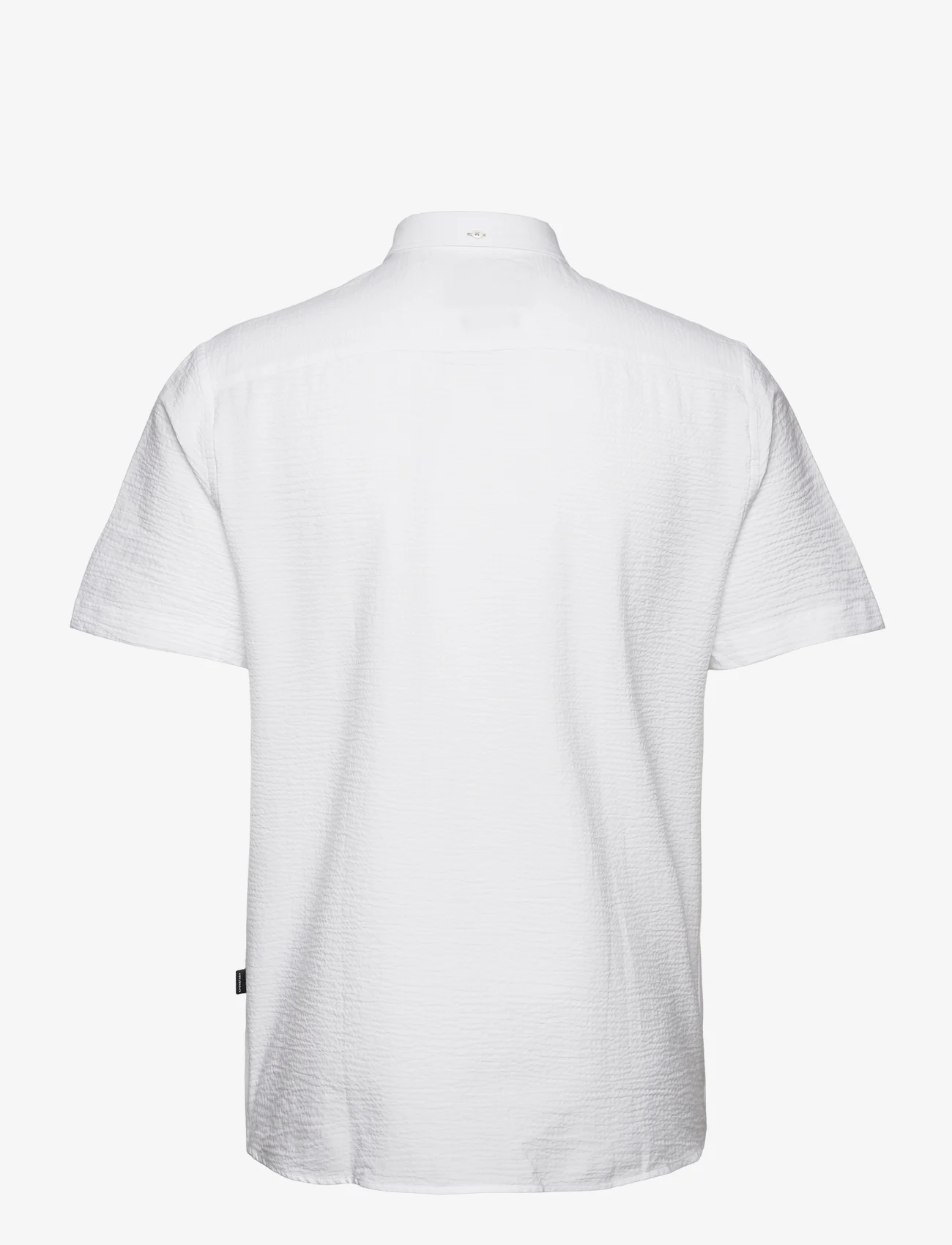 Kronstadt - Johan seersucker S/S shirt - basic overhemden - white/white - 1