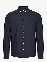 Kronstadt - Johan Seersucker shirt - basic shirts - navy/navy - 0