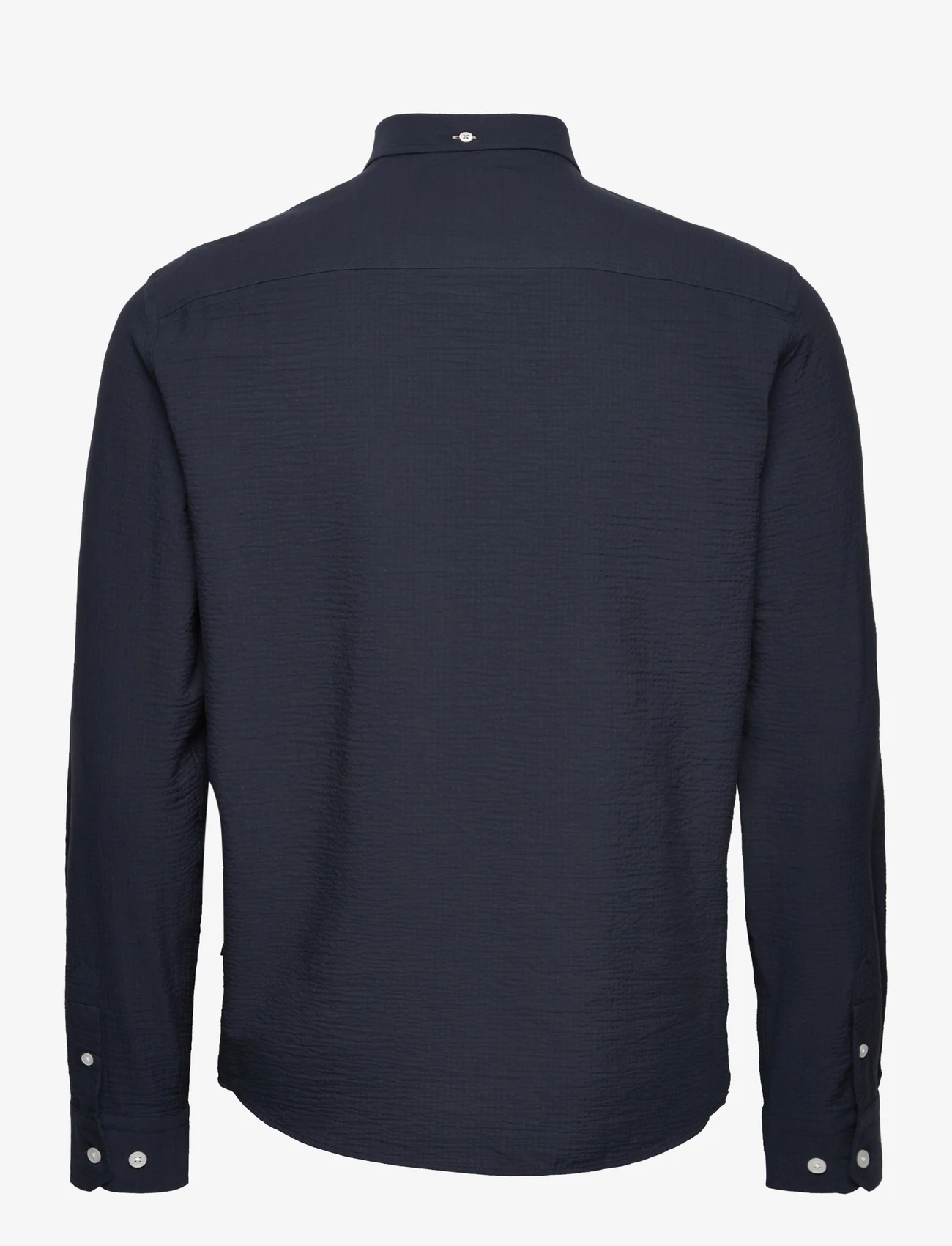 Kronstadt - Johan Seersucker shirt - basic skjorter - navy/navy - 1