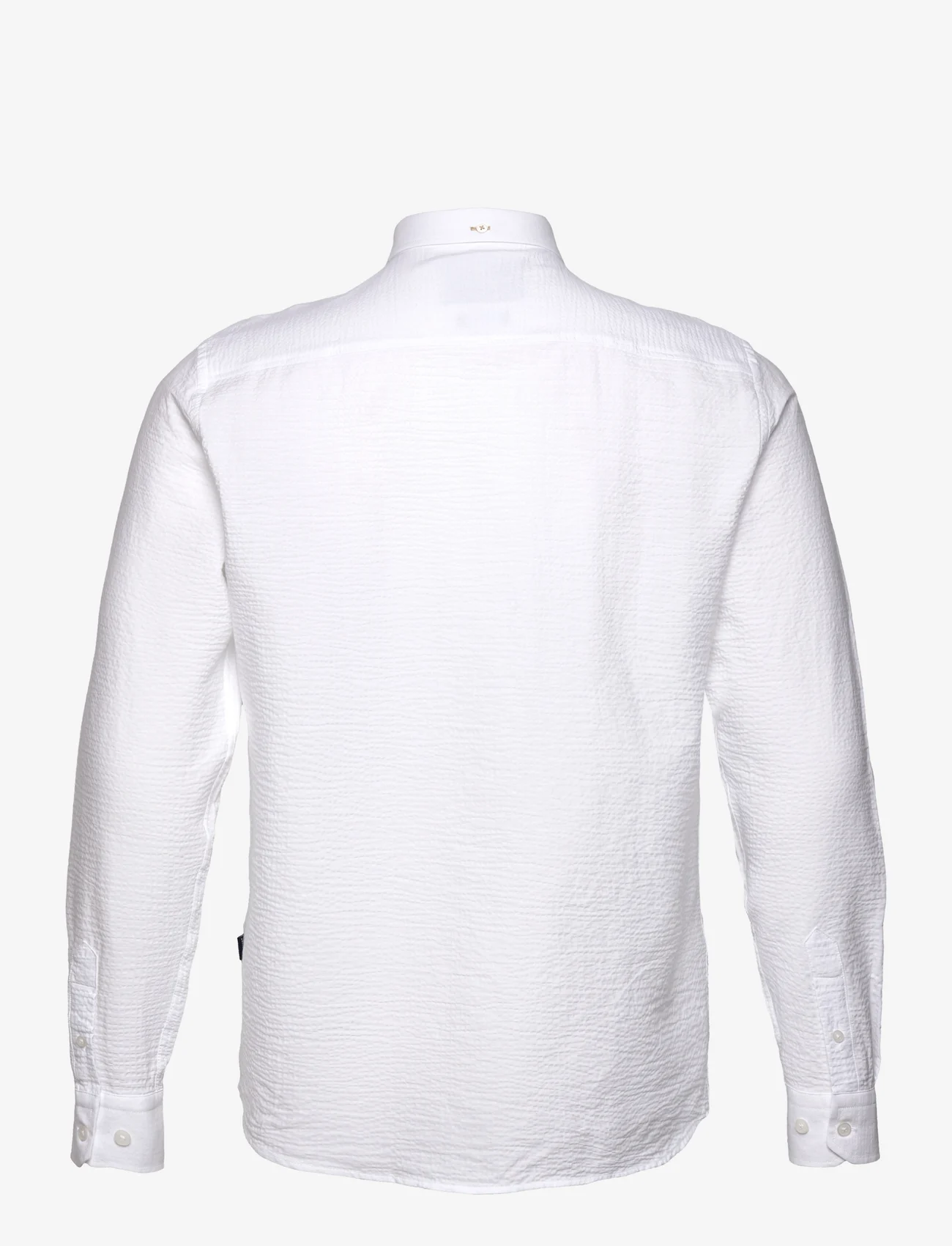 Kronstadt - Johan Seersucker shirt - basic skjorter - white/white - 1