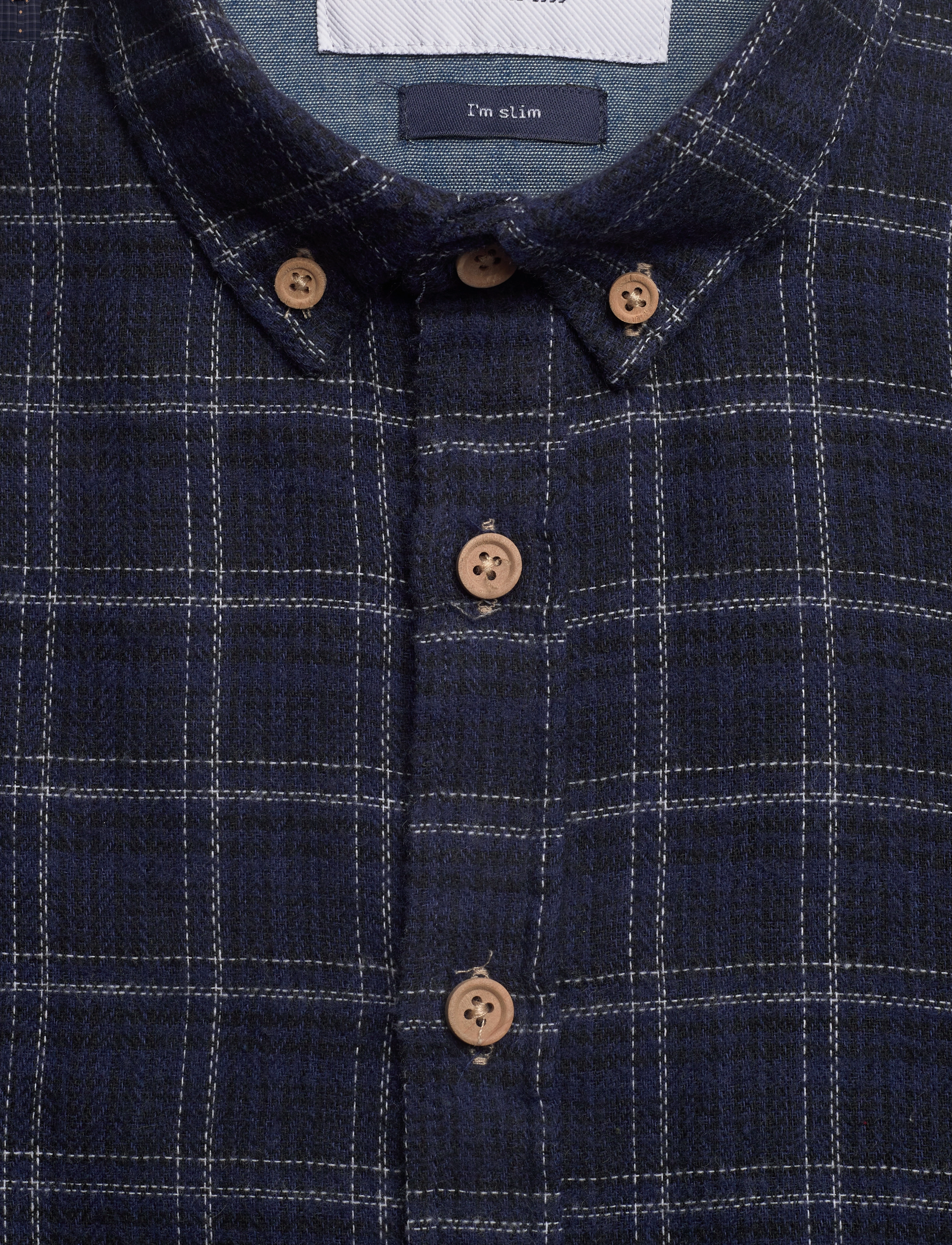 Kronstadt - Dean Flannel check 07 shirt - navy - 2