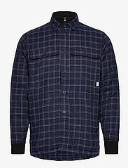 Kronstadt - Ramon Flannel check 07 quilted overshirt - mehed - navy - 0