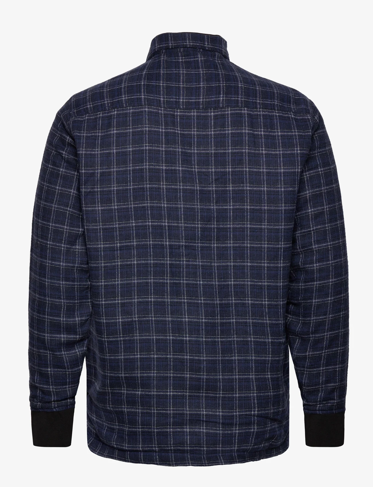 Kronstadt - Ramon Flannel check 07 quilted overshirt - vyrams - navy - 1