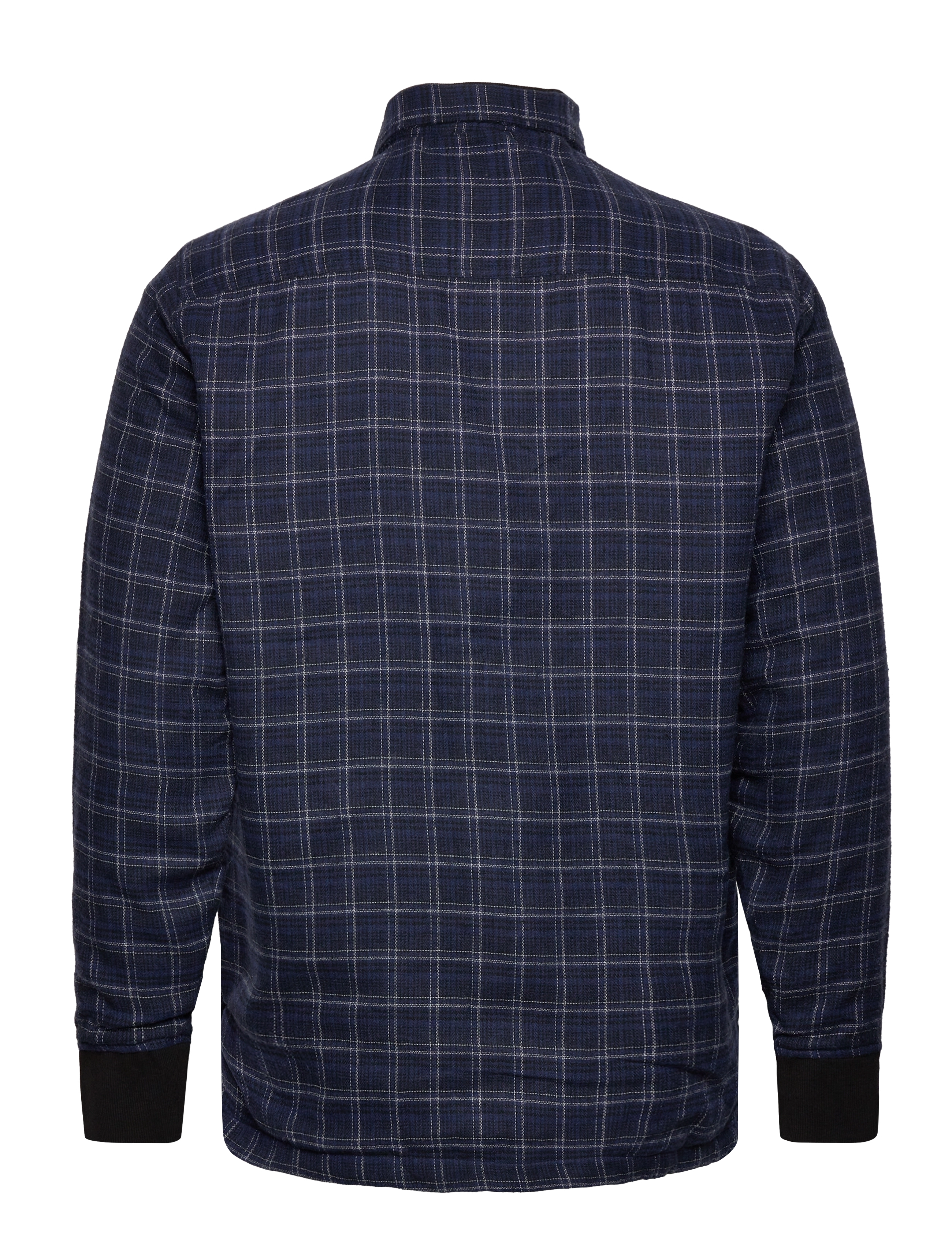 Kronstadt - Ramon Flannel check 07 quilted overshirt - navy - 1