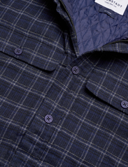 Kronstadt - Ramon Flannel check 07 quilted overshirt - mehed - navy - 2