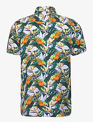 Kronstadt - Johan Tropical vibes shirt SS - short-sleeved shirts - lavender - 1