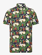 Johan Tropical vibes shirt SS - NAVY