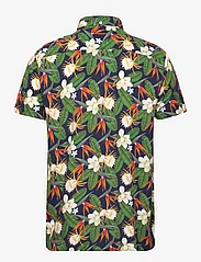 Kronstadt - Johan Tropical vibes shirt SS - short-sleeved shirts - navy - 1