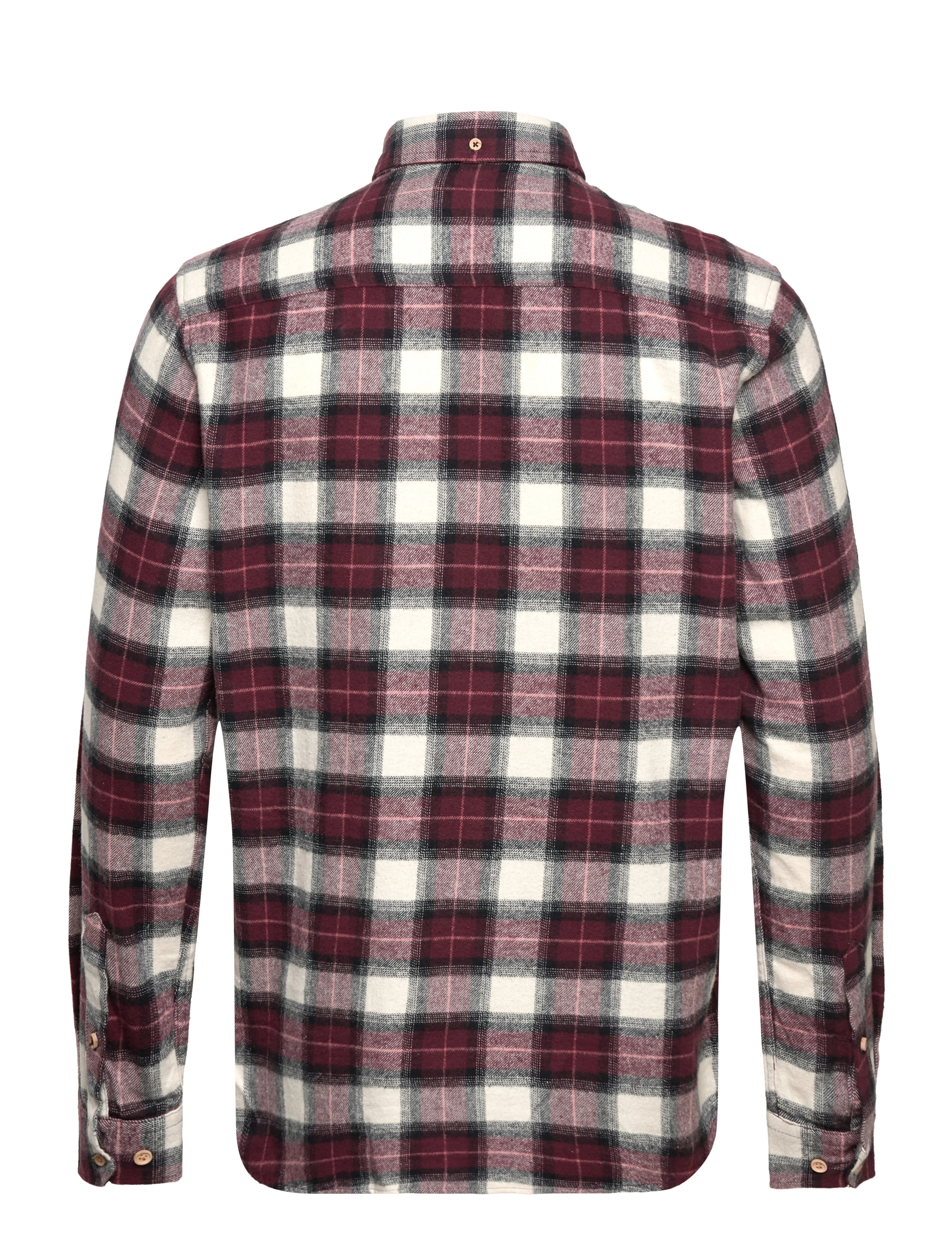 Kronstadt - Johan Flannel check 09 shirt - bordeaux / white - 1