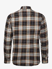 Kronstadt - Johan Flannel check 26 shirt - ternede skjorter - black / grey - 1