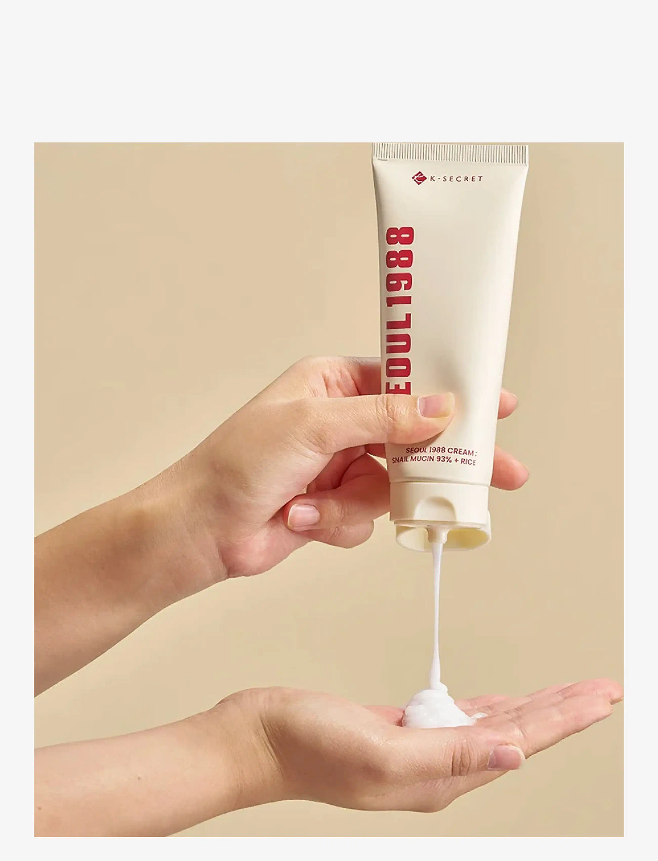 KSECRET SEOUL 1988 - SEOUL 1988 Cream: Snail Mucin 93% + Rice - fuktkrämer - clear - 1