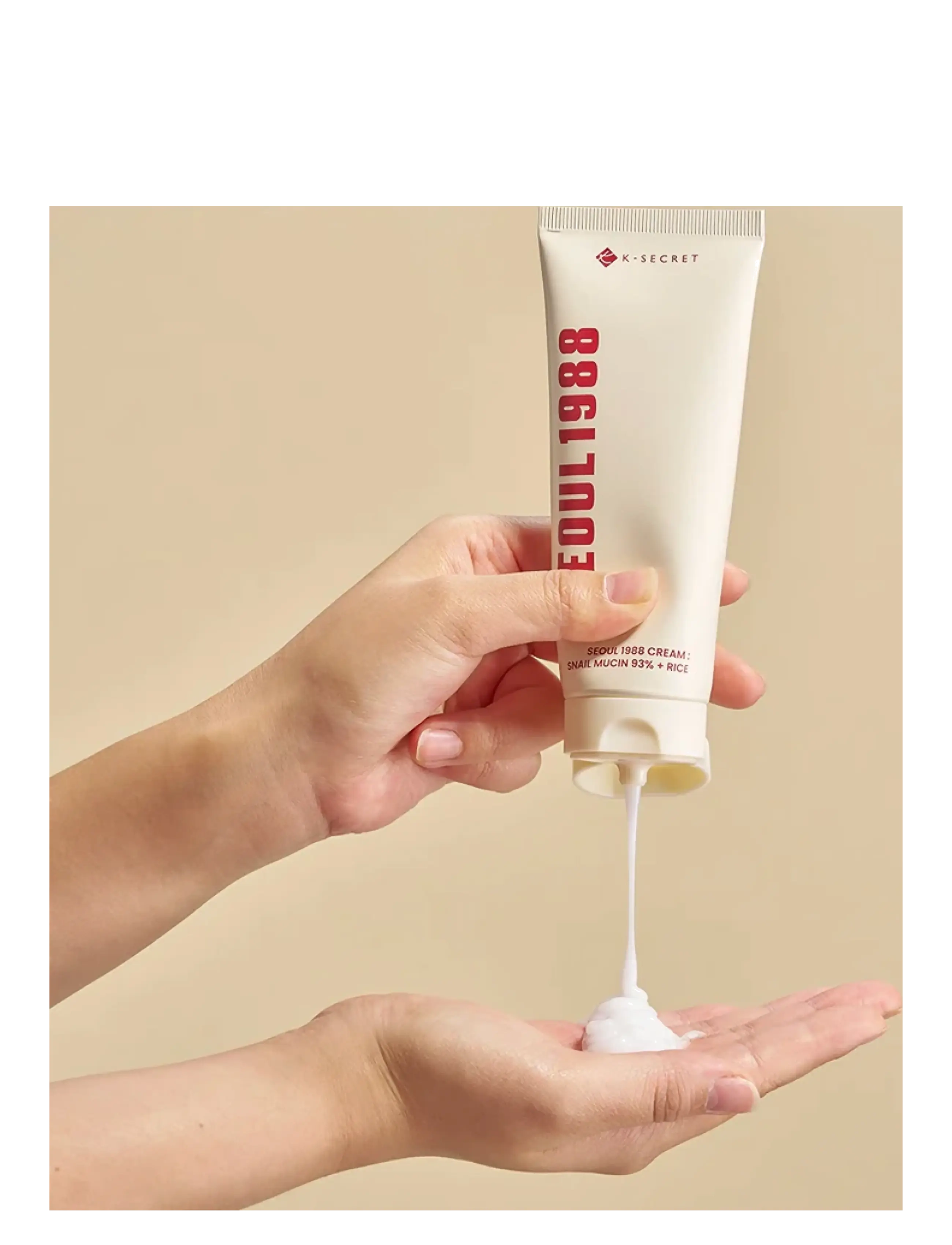 KSECRET SEOUL 1988 - SEOUL 1988 Cream: Snail Mucin 93% + Rice - drėkinamosios priemonės - clear - 1