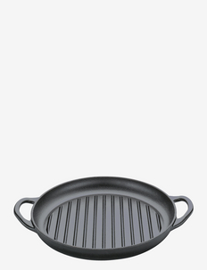Grill pan with 2 handles, 30 cm black, küchenprofi