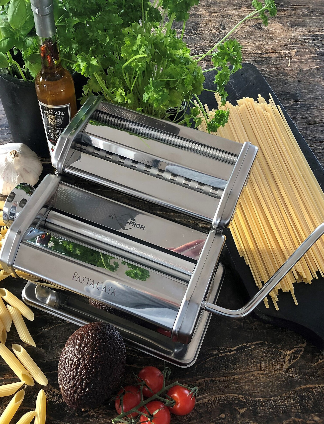 küchenprofi Pastamaskine Pastacasa, H:16 cm L:20 cmB:21 cm, Silver, Køkkenudstyr > Pastamaskiner Og Tilbehør, Unisex