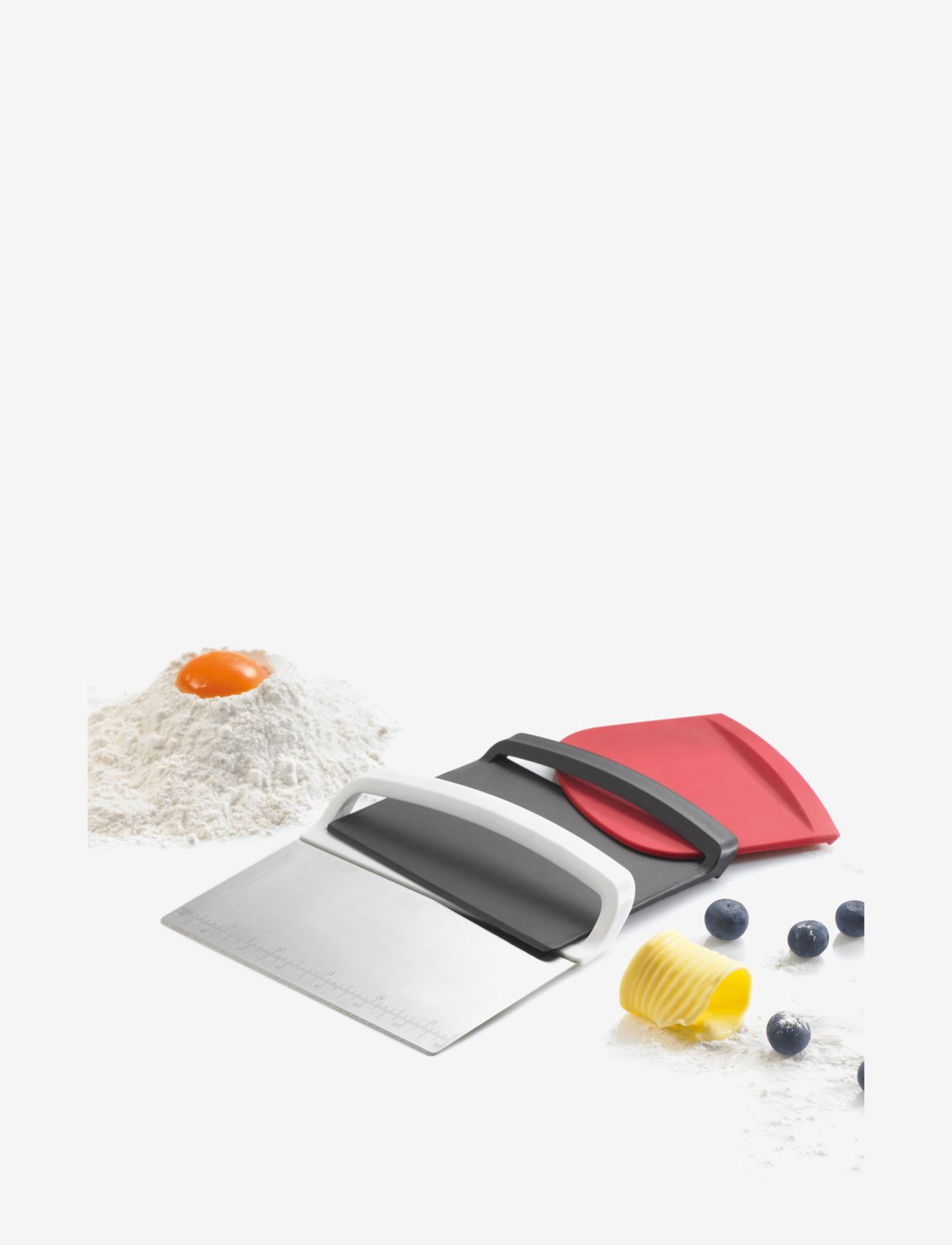 küchenprofi - Pastry scraper set - madalaimad hinnad - red, black, white - 1