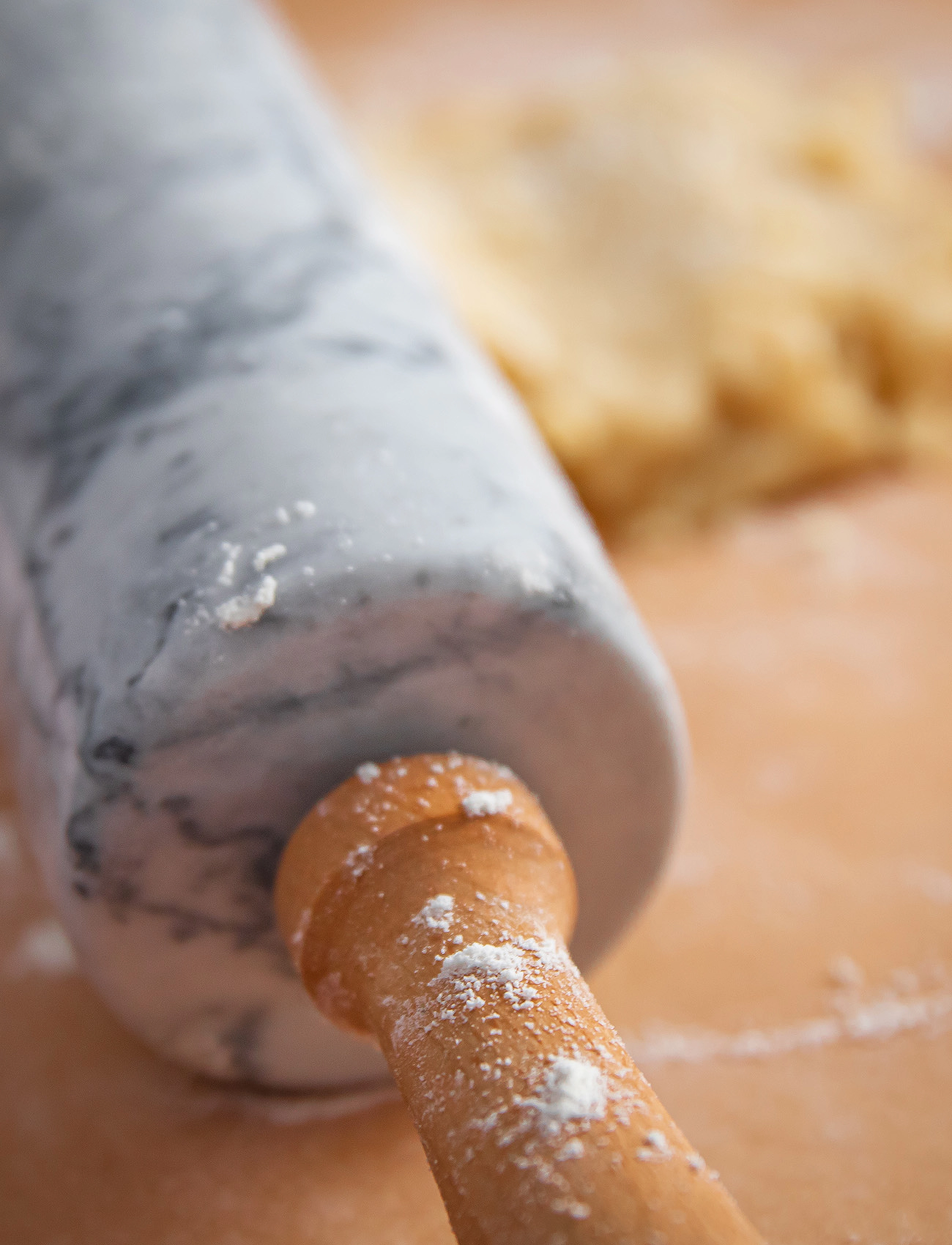 küchenprofi Kagerulle Marmor Med Træhåndtag, One Size, Baking Accessories, Beige - Rolling Pins, Homeware