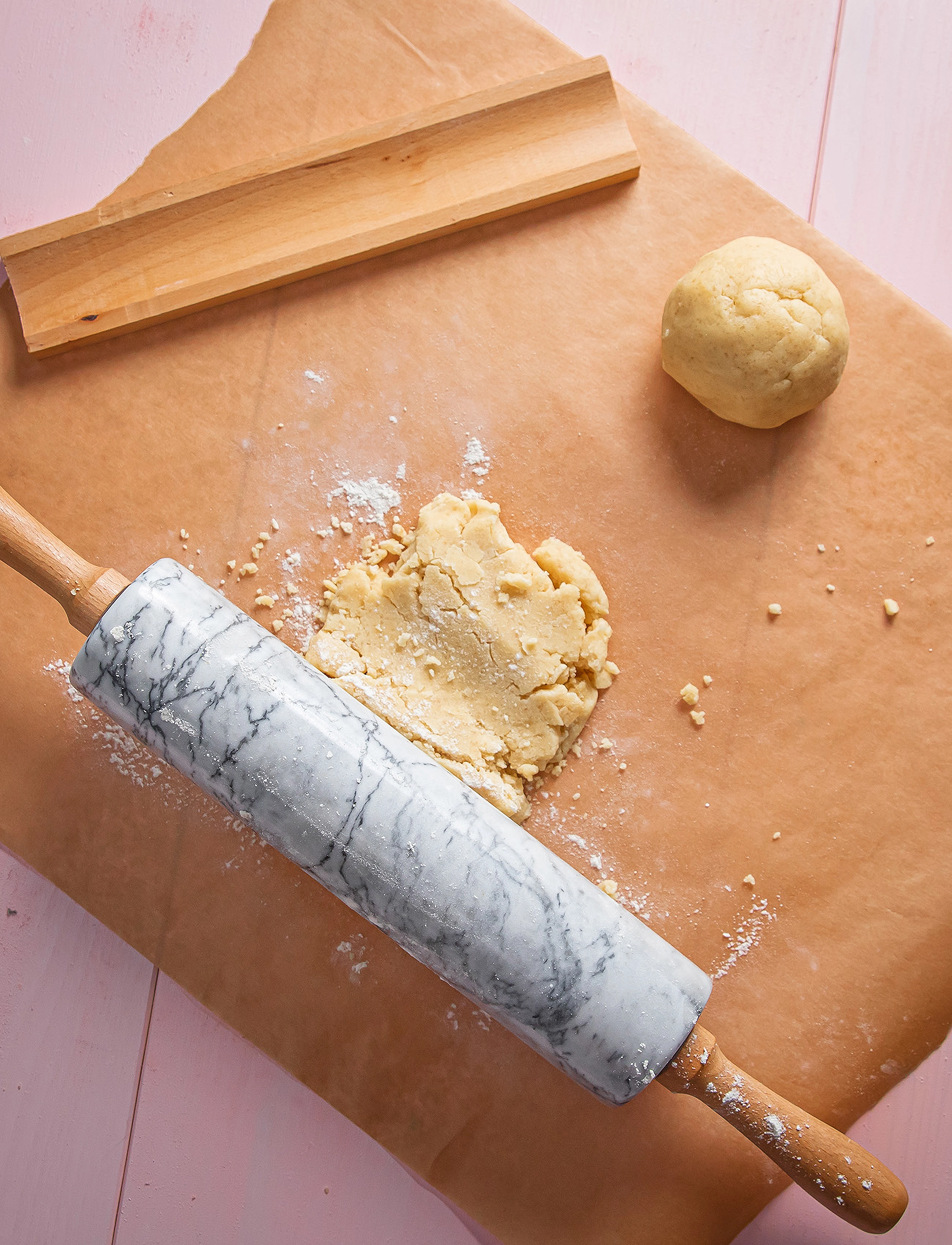 küchenprofi - Rolling pin marmor - kavlar - marmor/light brown - 2