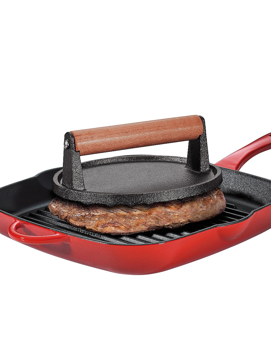 küchenprofi - Meat press BBQ, steel/palisander Ø18 cm - die niedrigsten preise - black/brown - 2