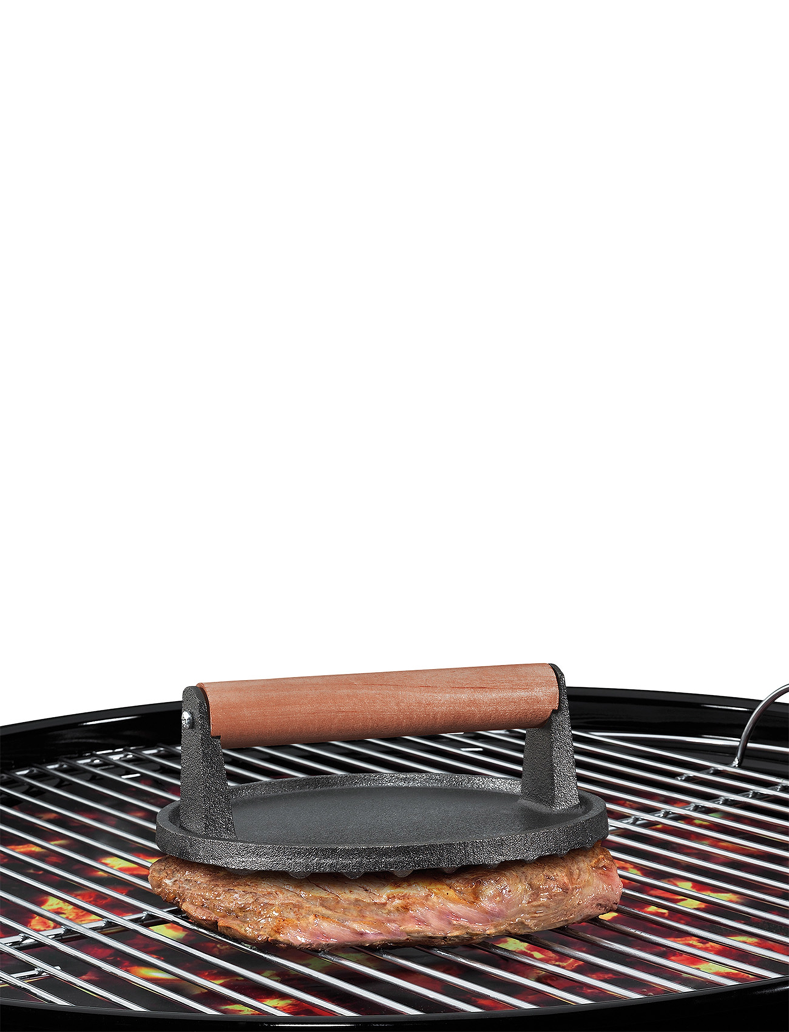 küchenprofi - Meat press BBQ, steel/palisander Ø18 cm - die niedrigsten preise - black/brown - 3