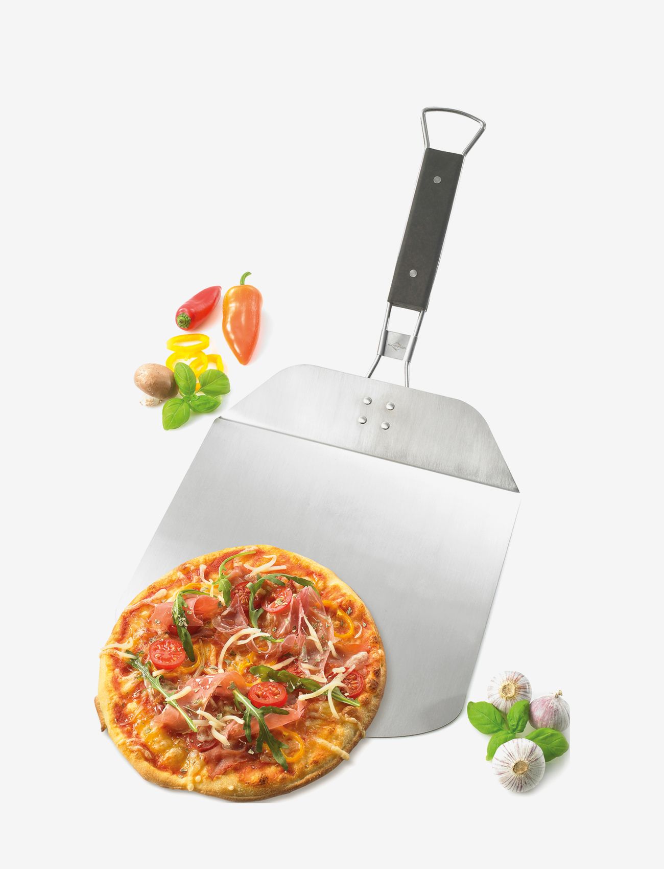 küchenprofi - Pizza peel - pitsatarbed - silver/black - 0
