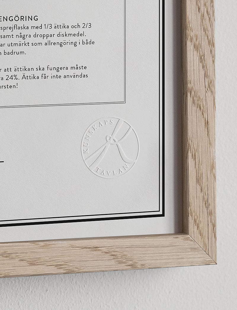 Kunskapstavlan® - Husmorstips - black & white - 2