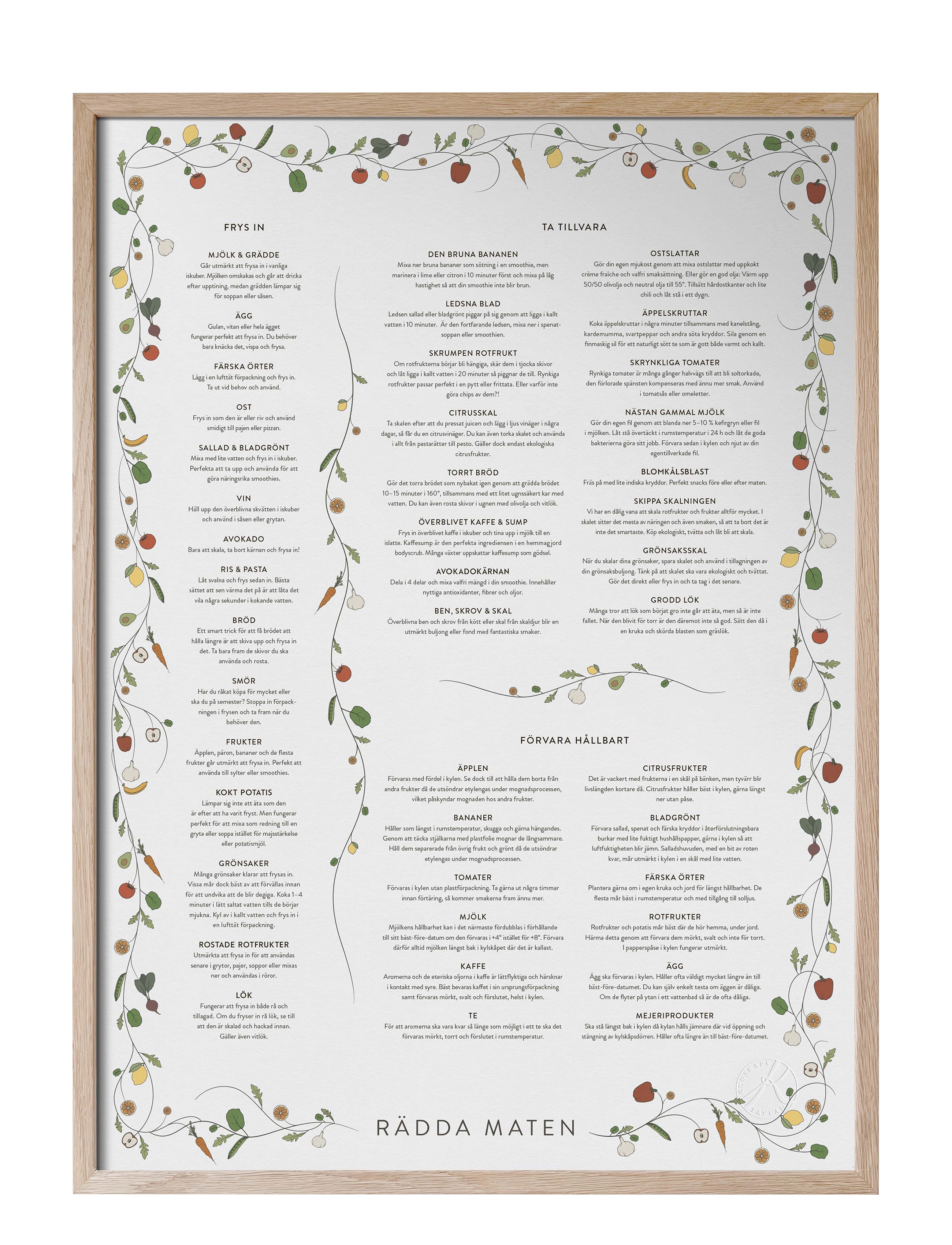 Kunskapstavlan® Rädda Maten - Essen - MULTICOLOR / multi