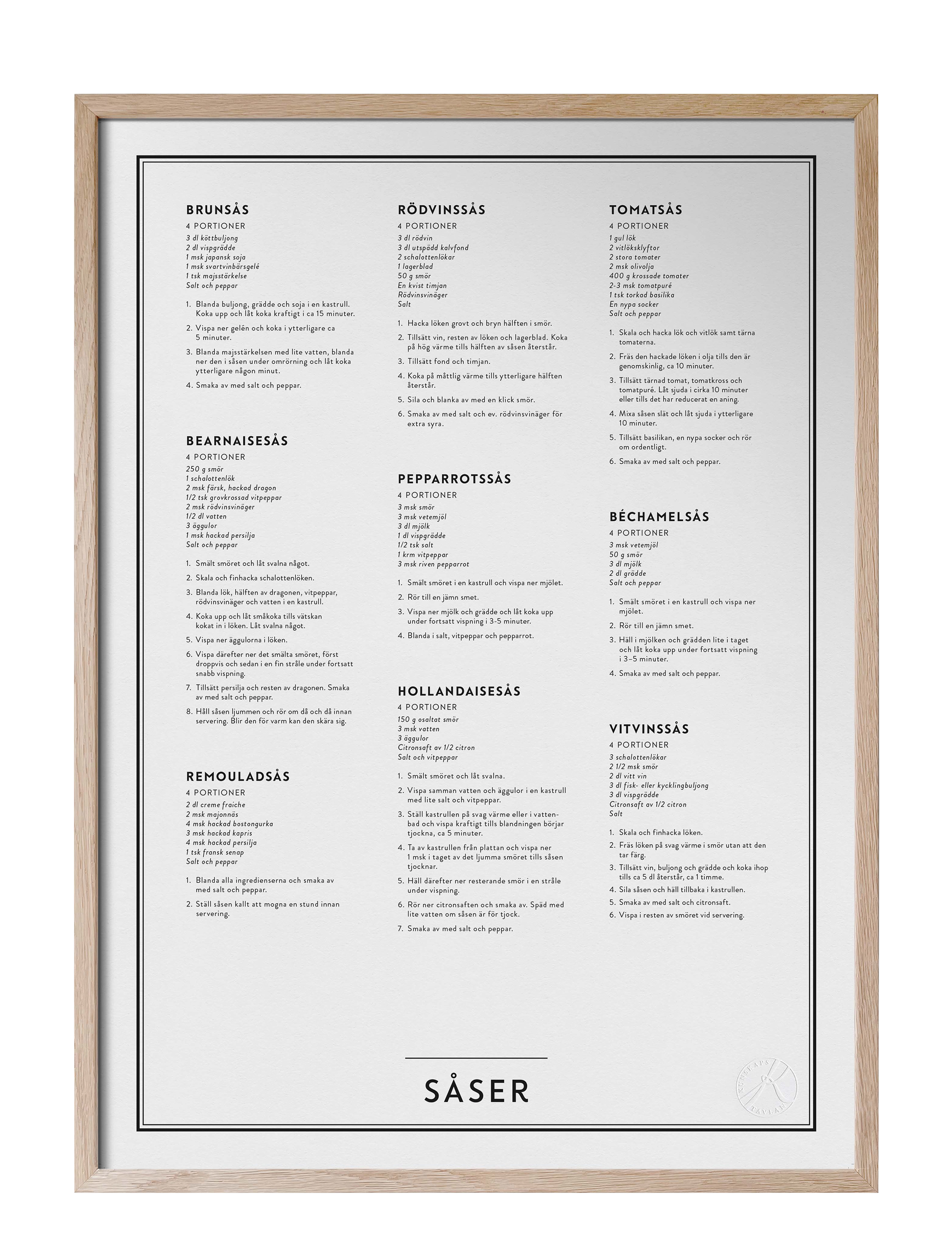 KUNSKAPSTAVLAN Såser Beige - 30X40 - Unisex