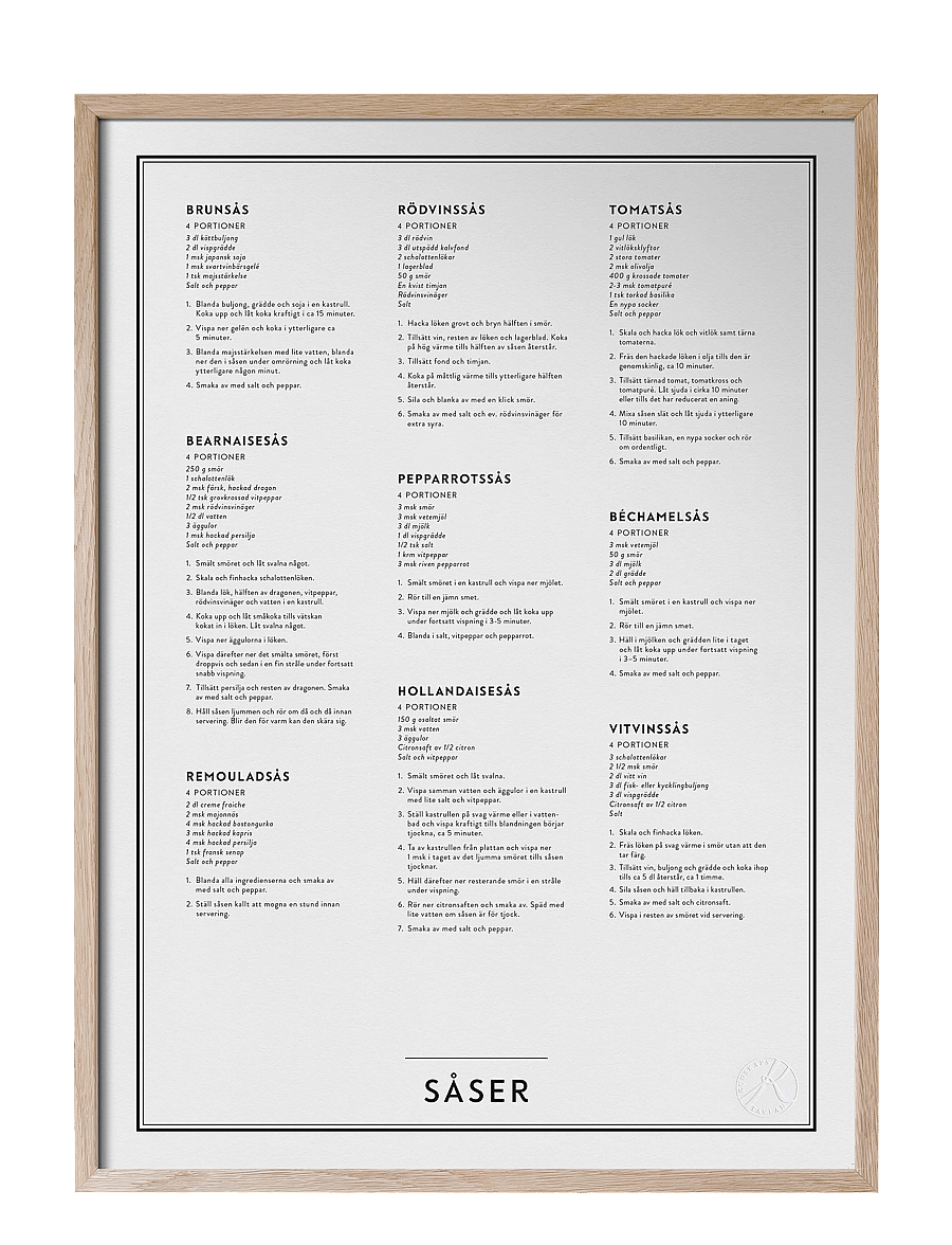 Kunskapstavlan® - Såser - home - black & white - 0