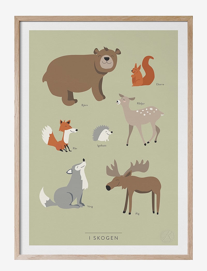Kunskapstavlan® - I skogen - tiere - swedish - 1