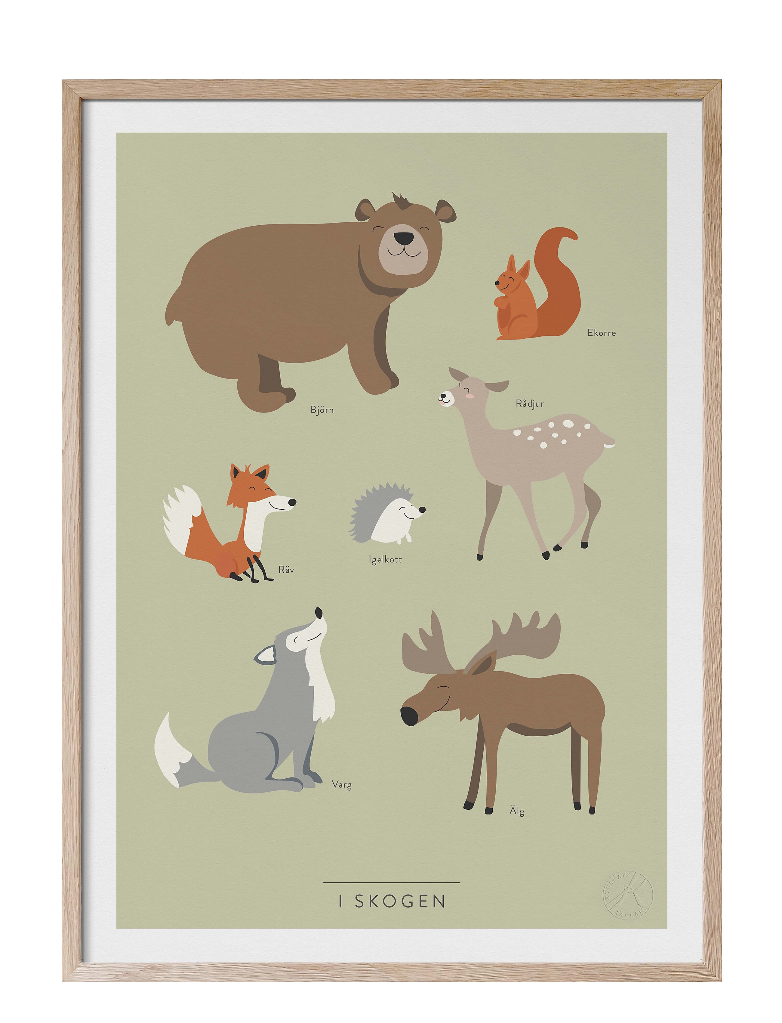 Kunskapstavlan I Skogen, 50X70 cm, Multi/patterned, Plakater Og Rammer > Plakater, Børn