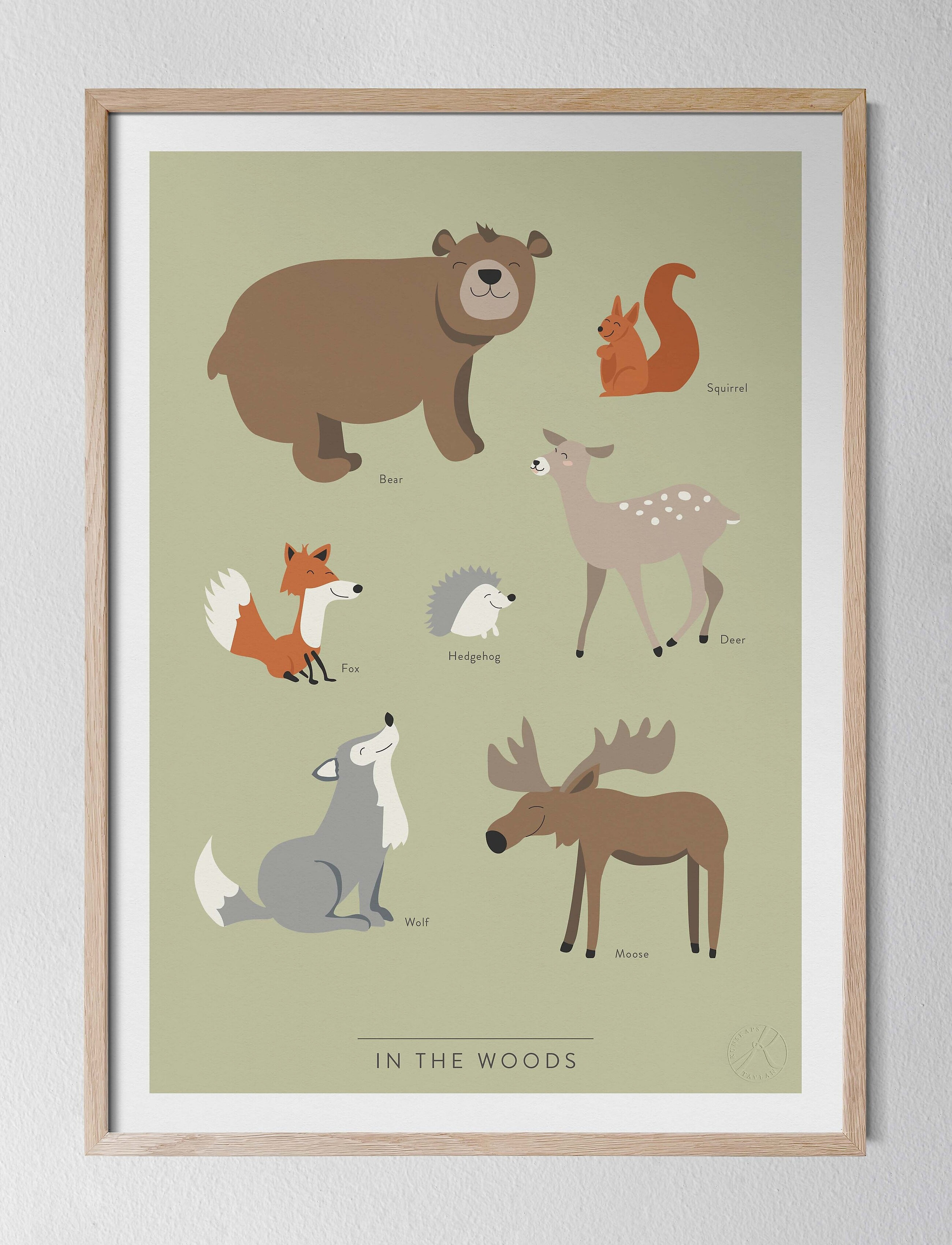 Kunskapstavlan® - In the Woods - På engelska - barntavlor - english - 2