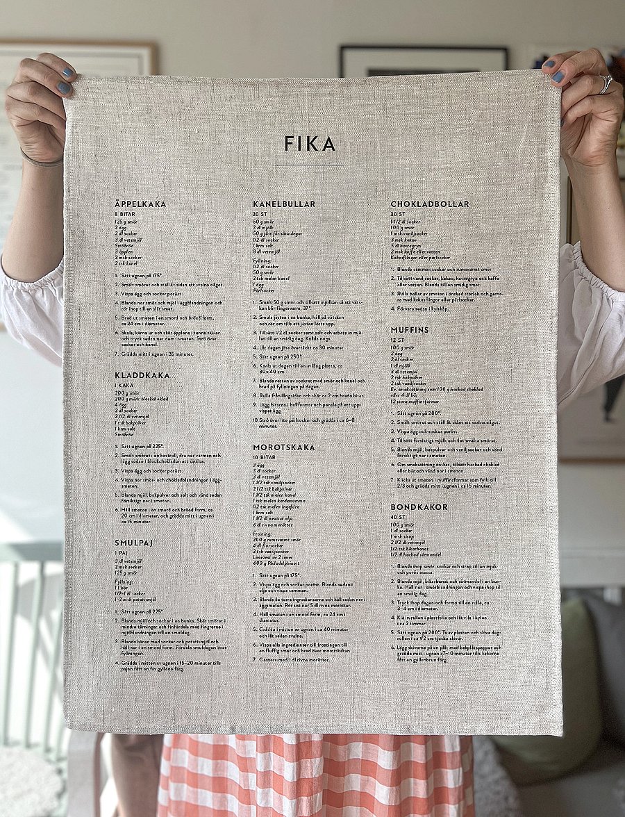 Kunskapstavlan® - Kökshandduk Fika - köögirätikud - multicolor - 0