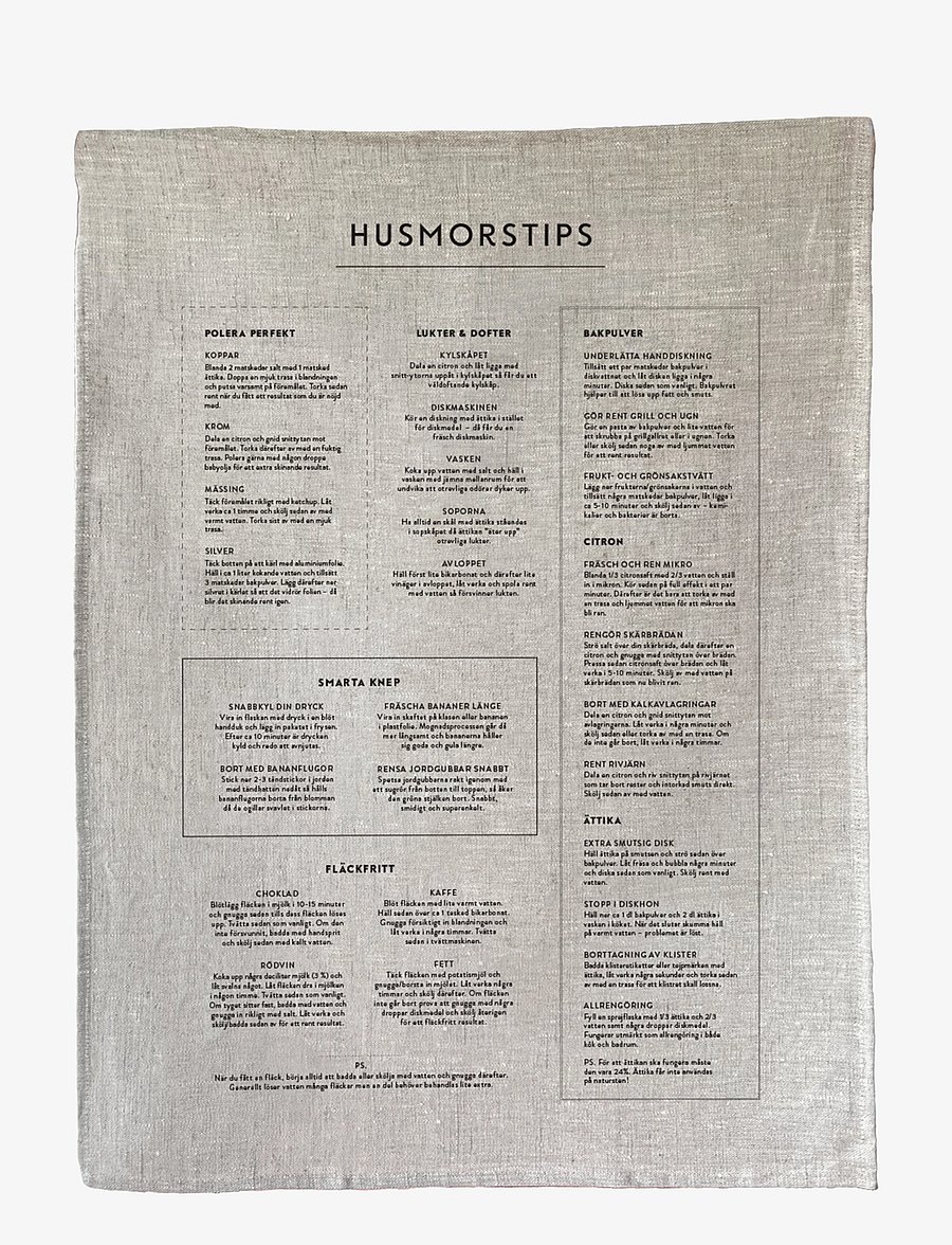 Kunskapstavlan® - Kökshandduk Husmorstips - die niedrigsten preise - multicolor - 0