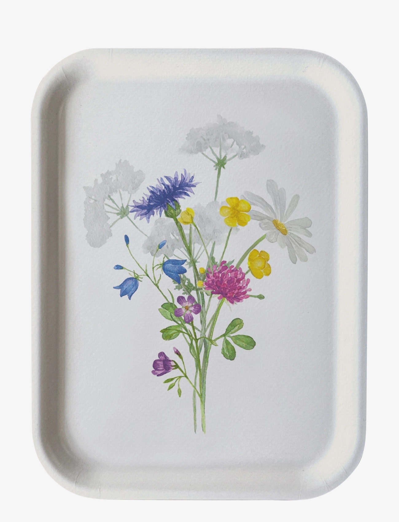 KUNSKAPSTAVLAN Bricka Sju Sorters Blommor Weiß - 20X27CM - Unisex