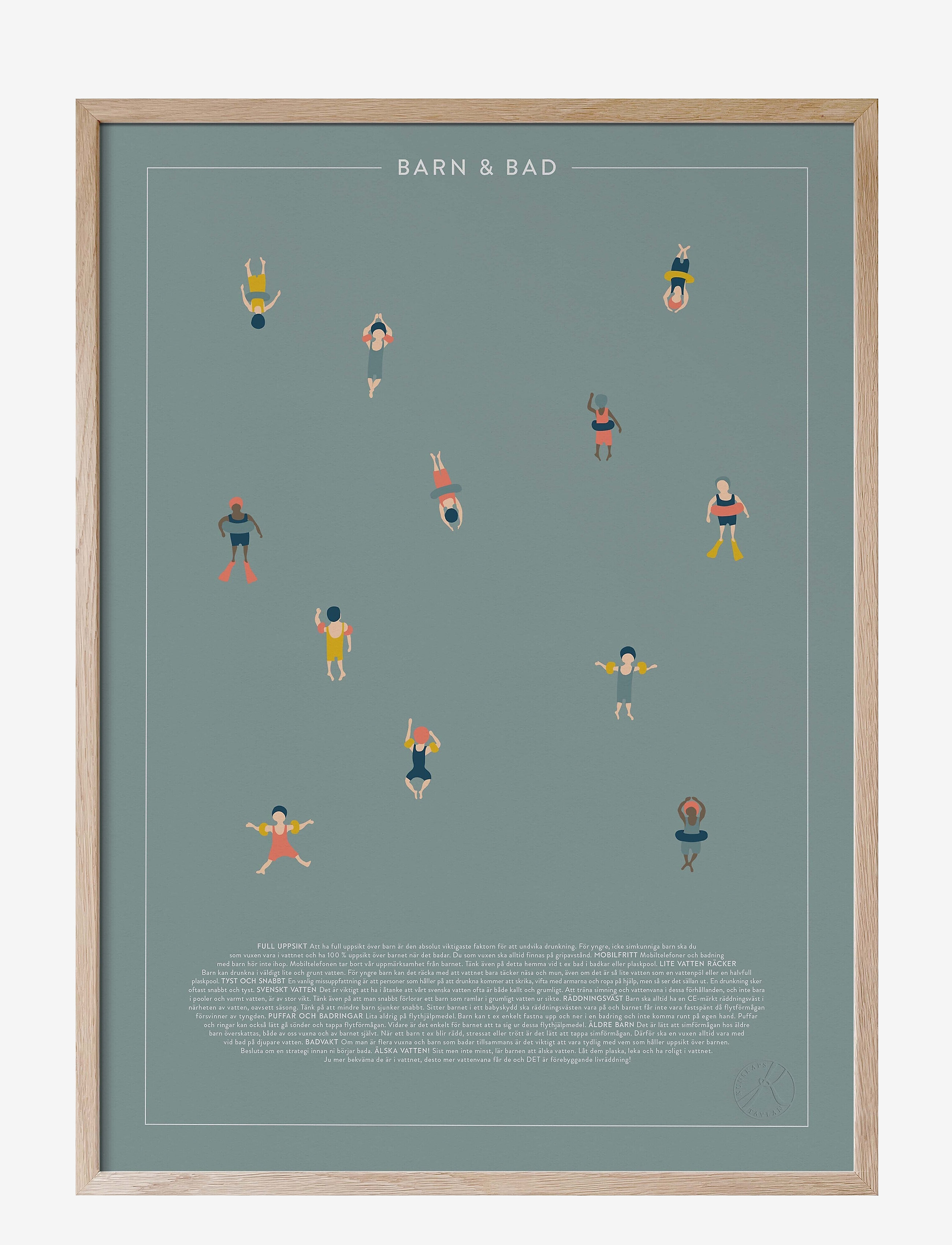 Kunskapstavlan® Water Smarts with Kids - På engelska - Plakatid - SWEDISH / blue