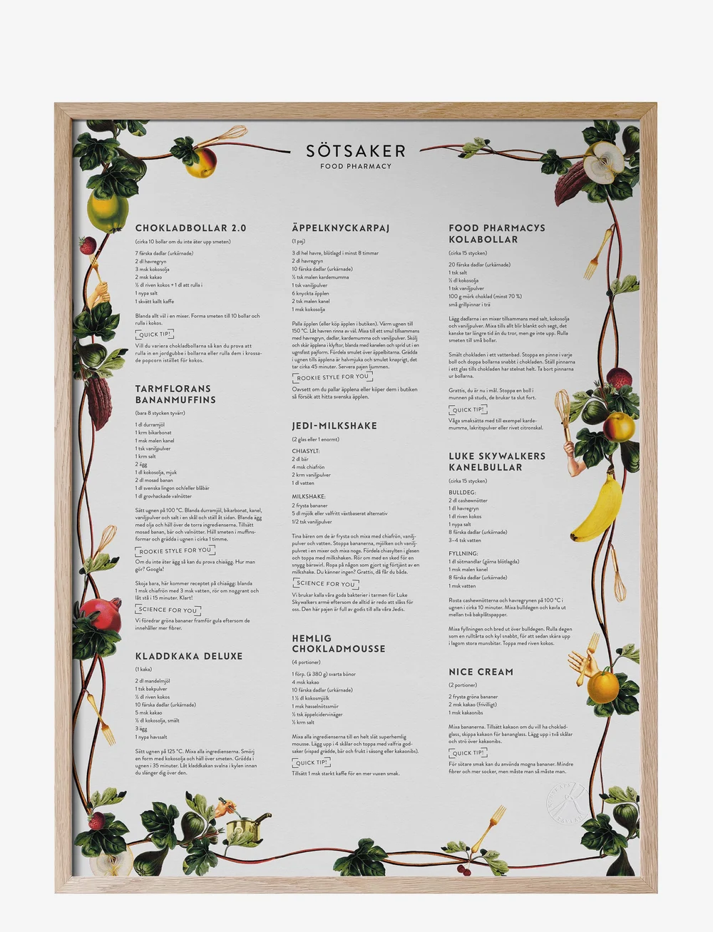 Kunskapstavlan® - Food Pharmacy Sötsaker - poster & rahmen - multicolor - 0