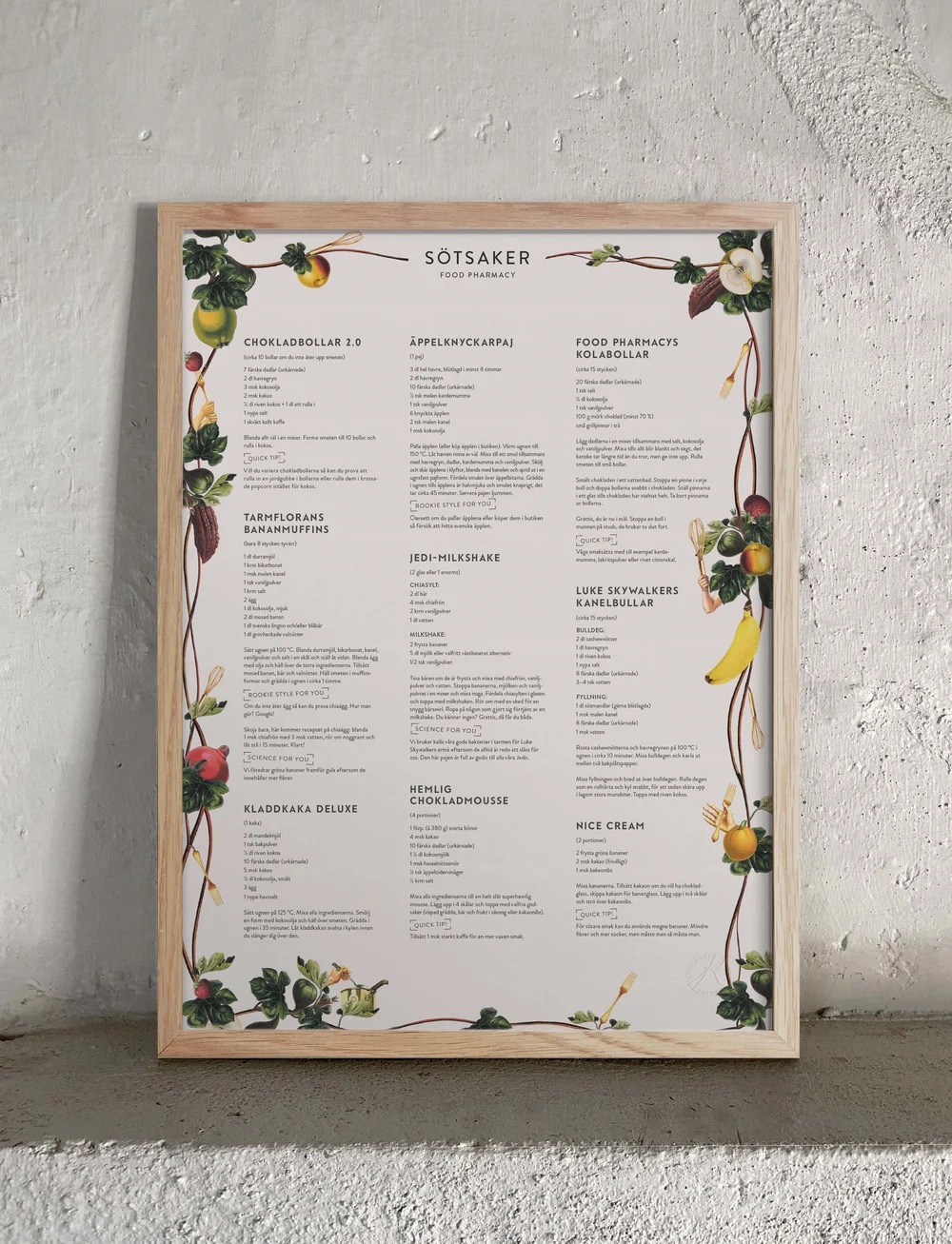 Kunskapstavlan® - Food Pharmacy Sötsaker - poster & rahmen - multicolor - 1