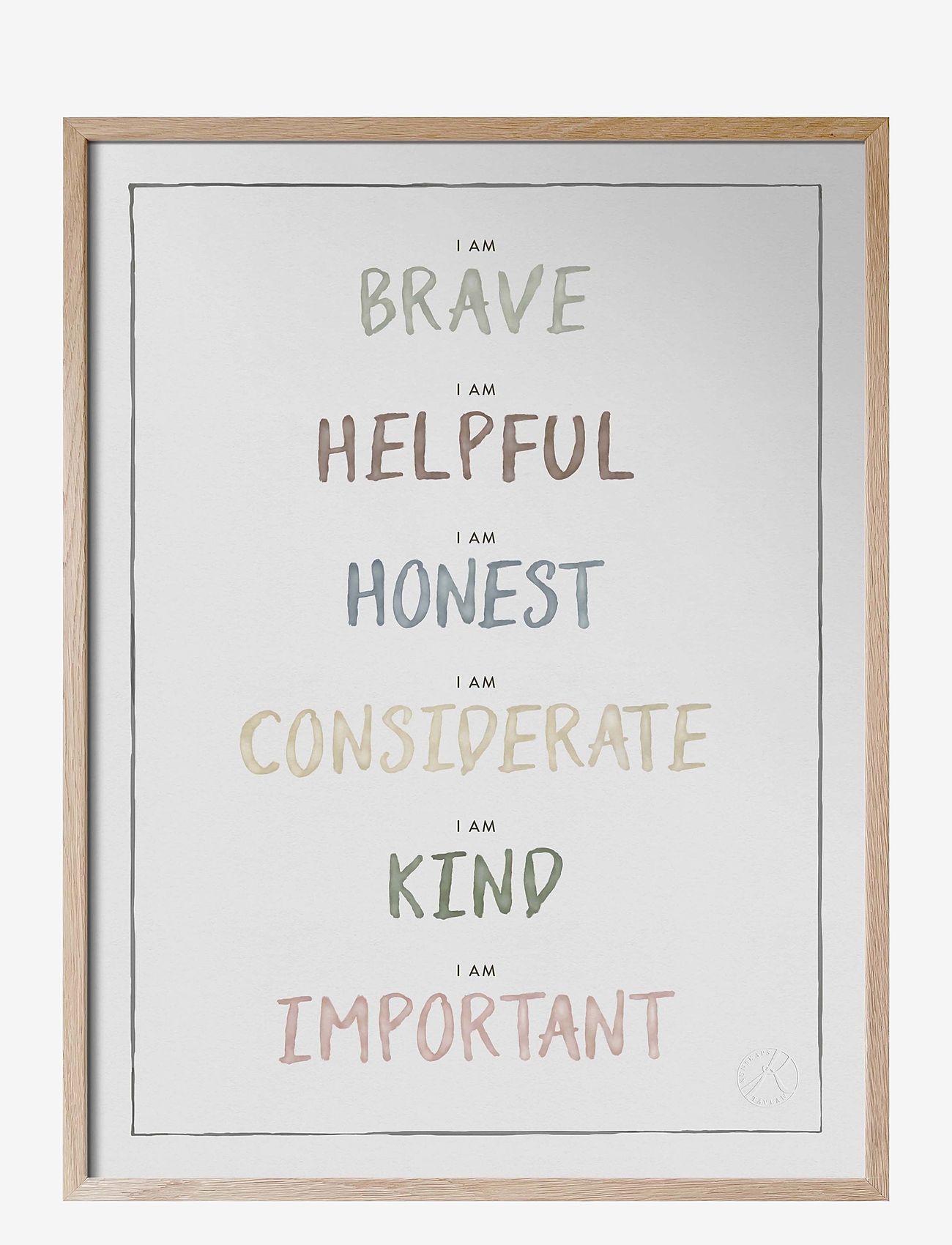 Kunskapstavlan® - I am, Dusty Pastel - På engelska - følelser - english - 1