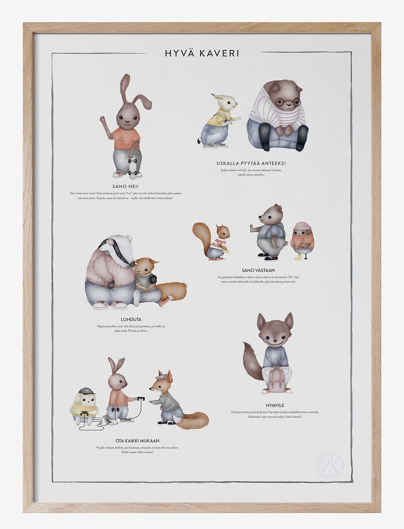 Kunskapstavlan® - Hyvä Kaveri - En bra kompis på finska - vänskap - finnish - 1