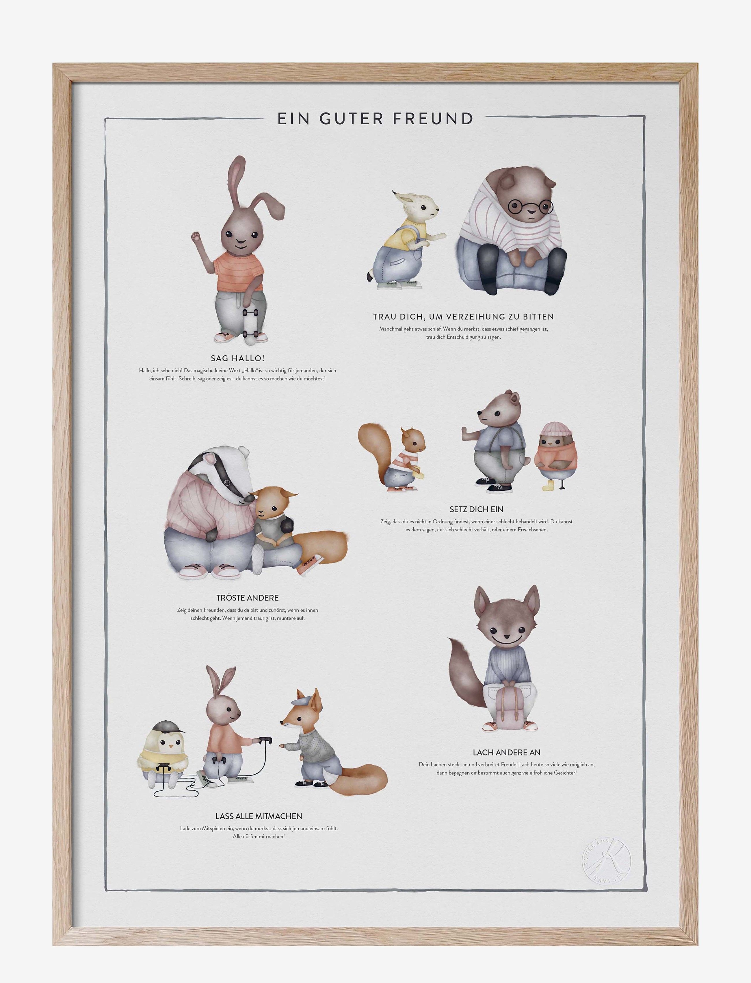 Kunskapstavlan® Ein guter freund - En bra kompis på tyska - Lastetuba - GERMAN / multi