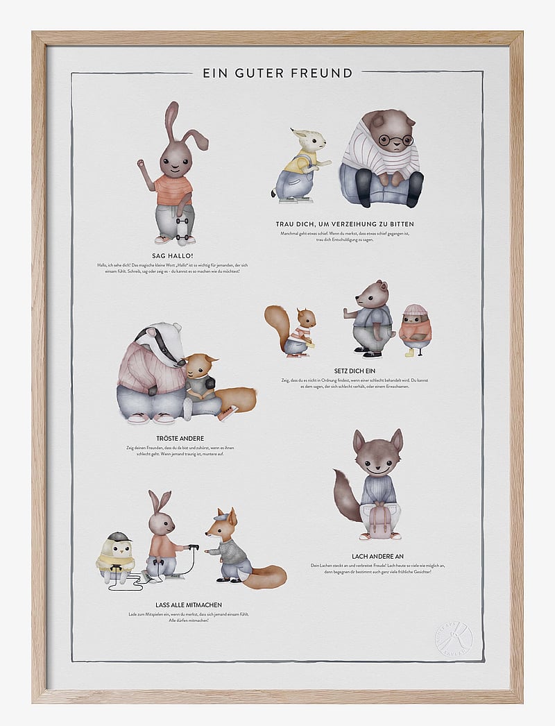 Kunskapstavlan® - Ein guter freund - En bra kompis på tyska - madalaimad hinnad - german - 1
